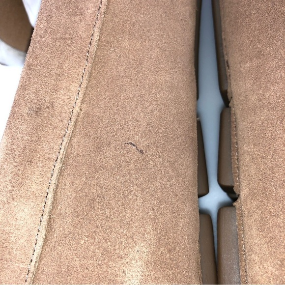 The Men's Store at Bloomingdale's Shearling Slippers Tan/Natural Suede Loafers - Picture 8 of 9